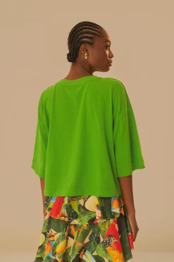  GREEN THE EYE OF THE FOREST ORGANIC COTTON T-SHIRT