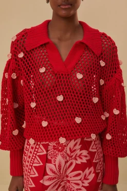 HANDMADE HEARTS KNIT SWEATER
