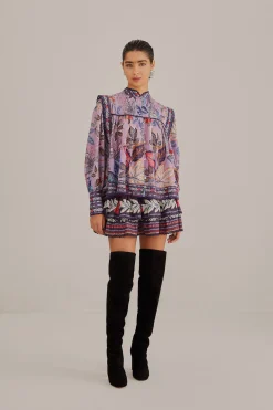  LAVENDER WILD NIGHT MINI SKIRT