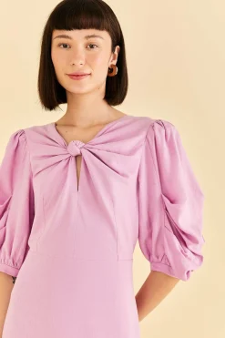LILAC SHORT SLEEVE MINI DRESS