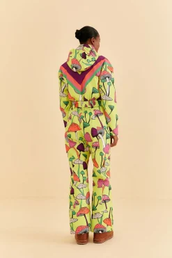  LIME GREEN NEW MUSHROOM SKI JUMPSUIT
