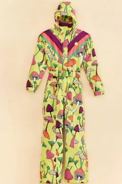  LIME GREEN NEW MUSHROOM SKI JUMPSUIT