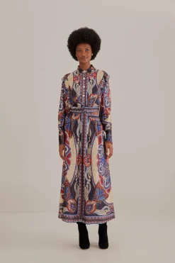  MULTICOLOR ENERGY SCARF CUT-OUT MAXI DRESS