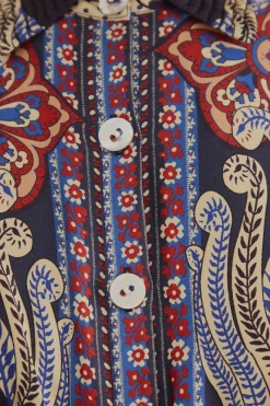 MULTICOLOR ENERGY SCARF CUT-OUT MAXI DRESS