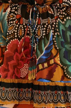 MULTICOLOR FALL MIX MAXI DRESS
