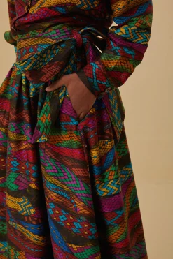 MULTICOLOR MIRAGE MIDI SKIRT