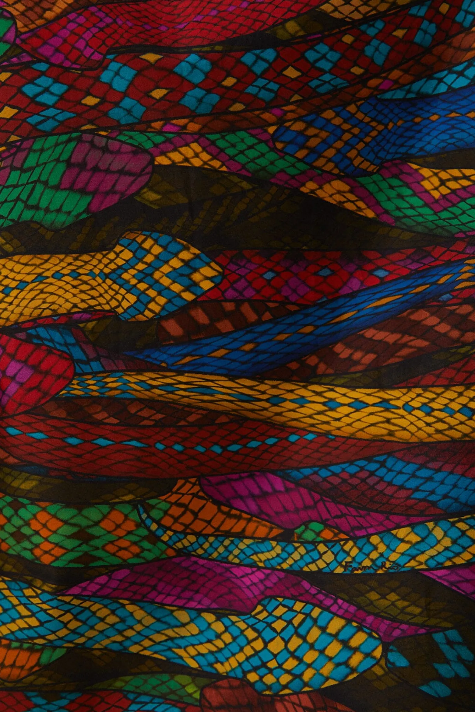 MULTICOLOR MIRAGE MIDI SKIRT
