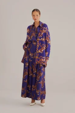  NAVY BLUE LEOPARDS KNIT CARDIGAN