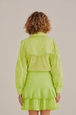 NEON GREEN MINI SKIRT