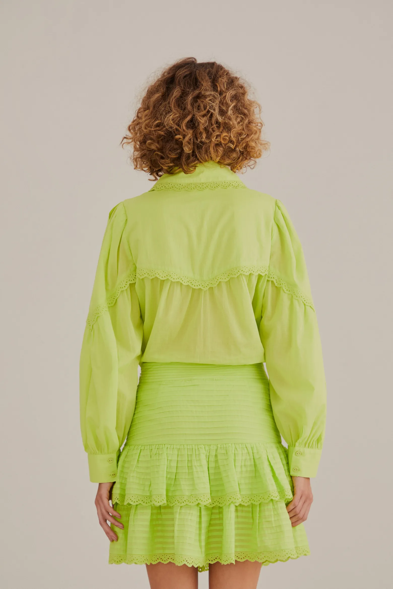 NEON GREEN MINI SKIRT