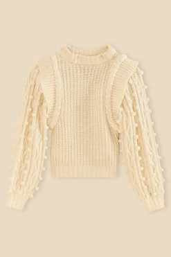 OFF-WHITE BRAIDED SWEATER