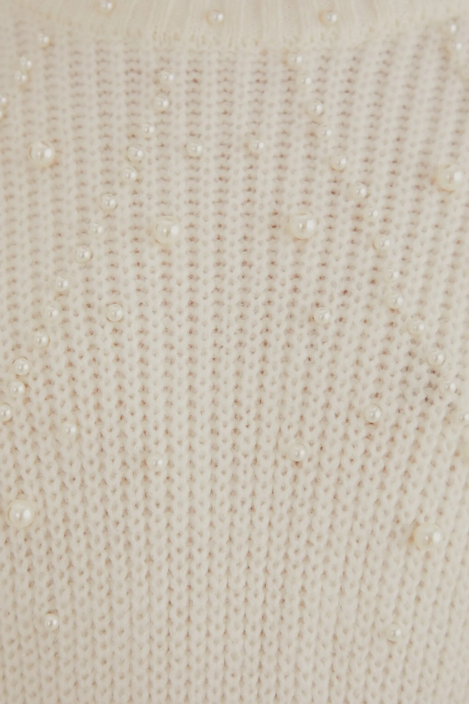 PEARL EMBROIDERED BUBBLE SWEATER