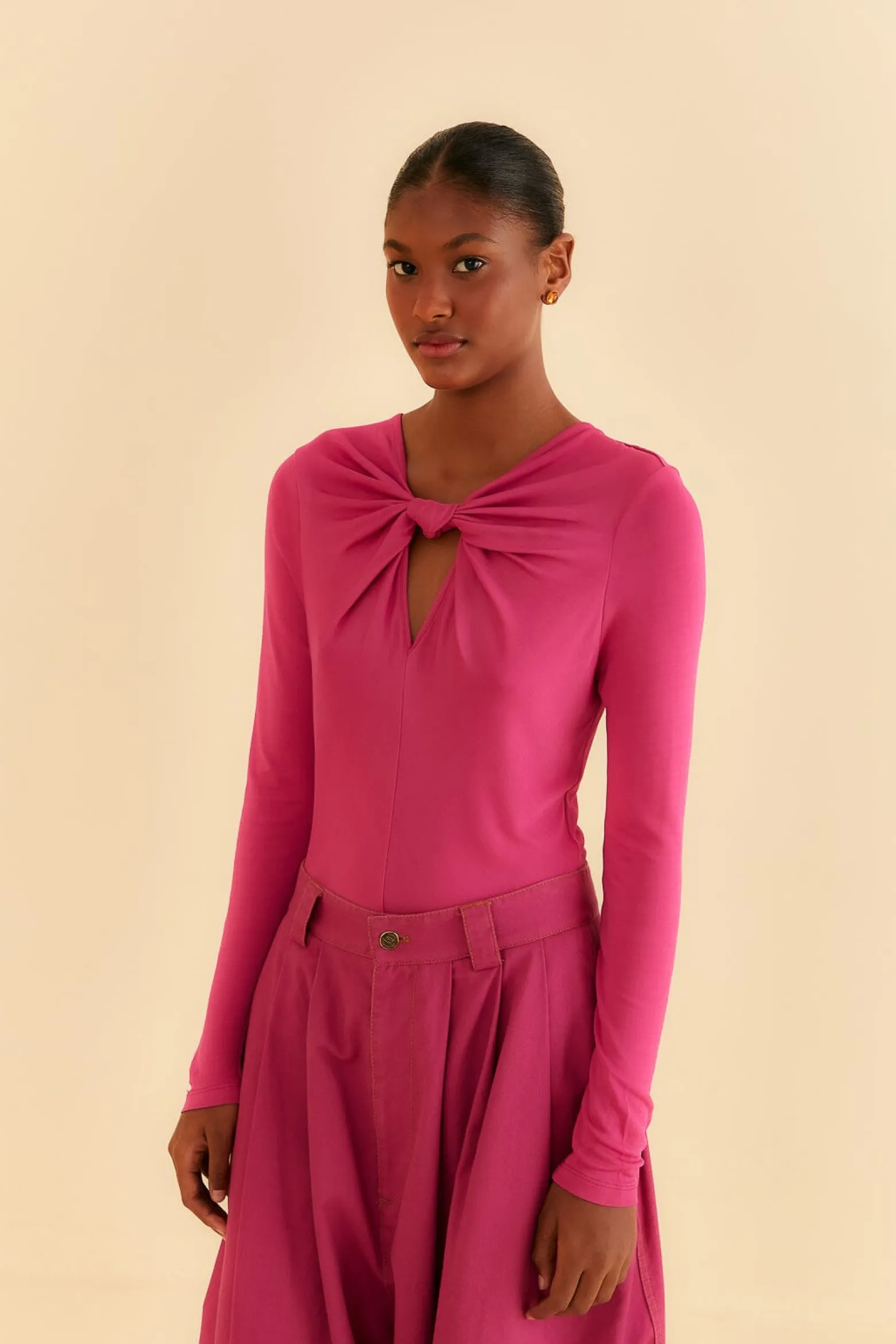 PINK LONG SLEEVE BODYSUIT