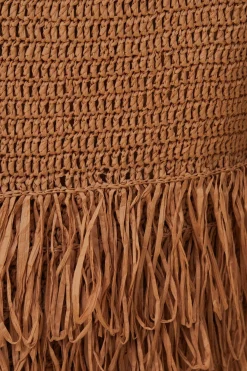 RAFFIA CUT-OUT MIDI DRESS