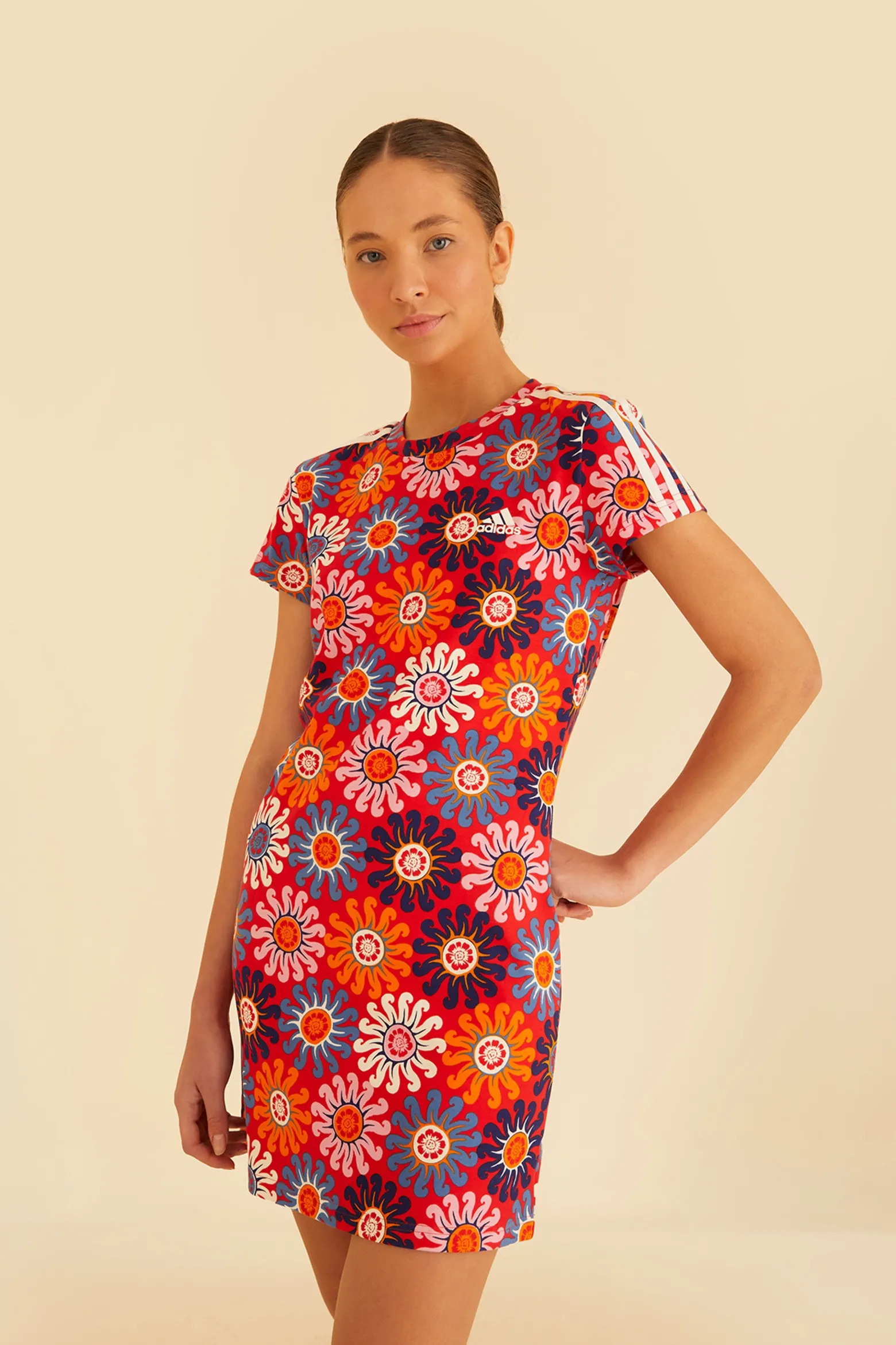 RED ADIDAS FARM DRESS