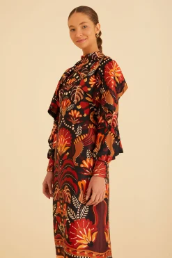  RED NATURE BEAUTY SCARF BACKLESS MIDI DRESS