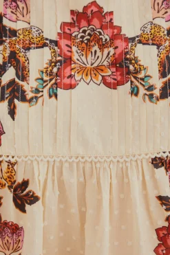  SAND LEOPARD FLOWERS BLOUSE