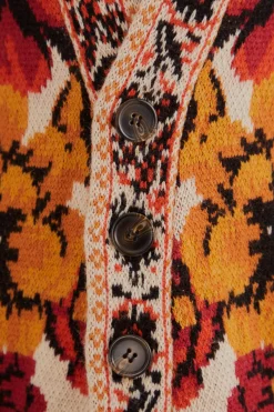  SAND WINTER TAPESTRY KNIT CARDIGAN