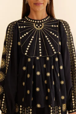SUN EMBROIDERED BLOUSE