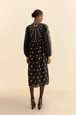  SUN EMBROIDERED MIDI DRESS