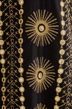  SUN EMBROIDERED MIDI DRESS