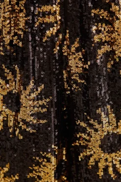 SUNNY MOOD SEQUIN V NECK JUMPSUIT