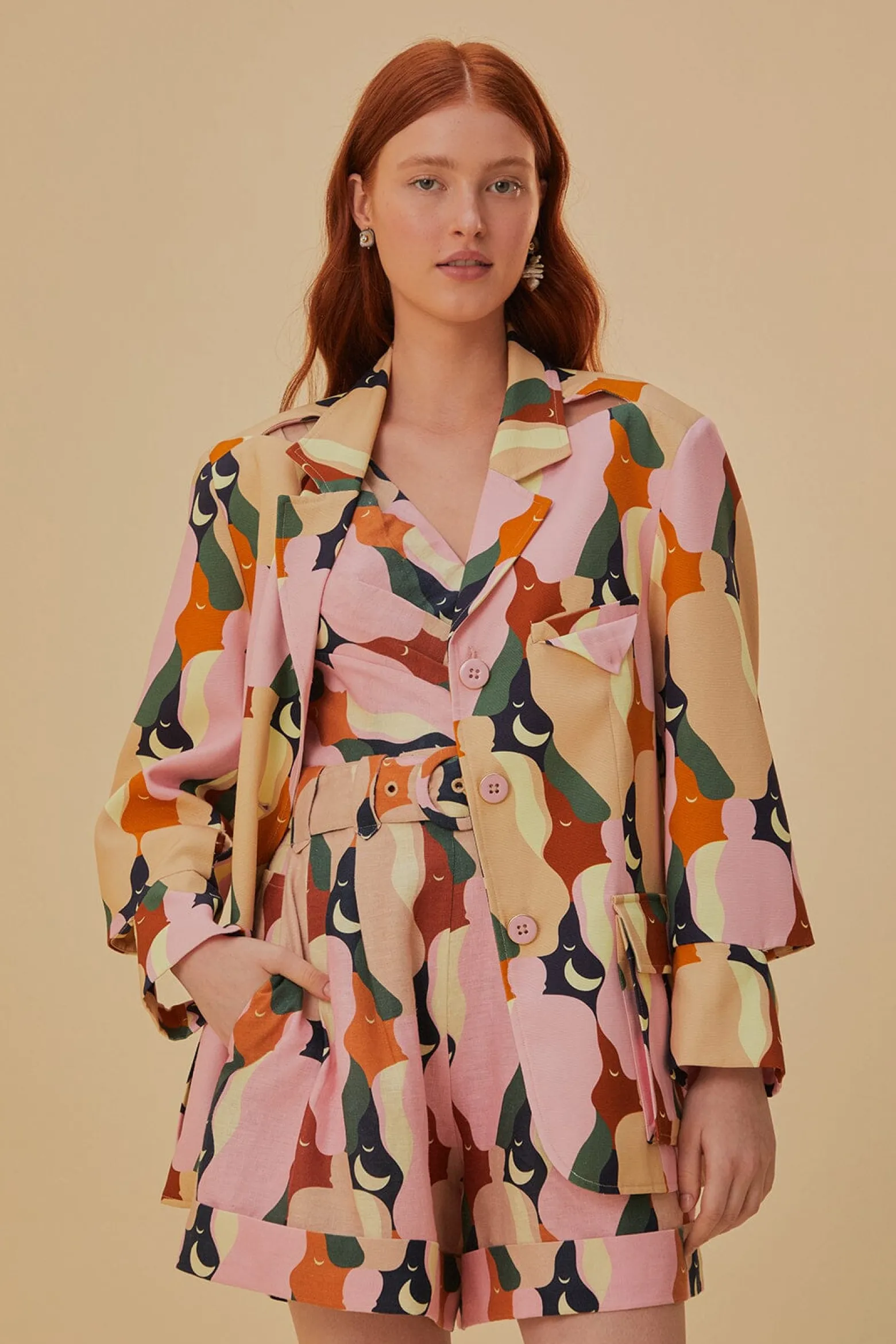 THE KISS MULTICOLOR CUT OUT BLAZER