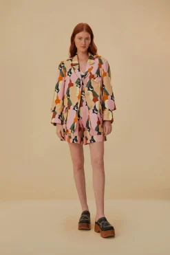  THE KISS MULTICOLOR CUT OUT BLAZER