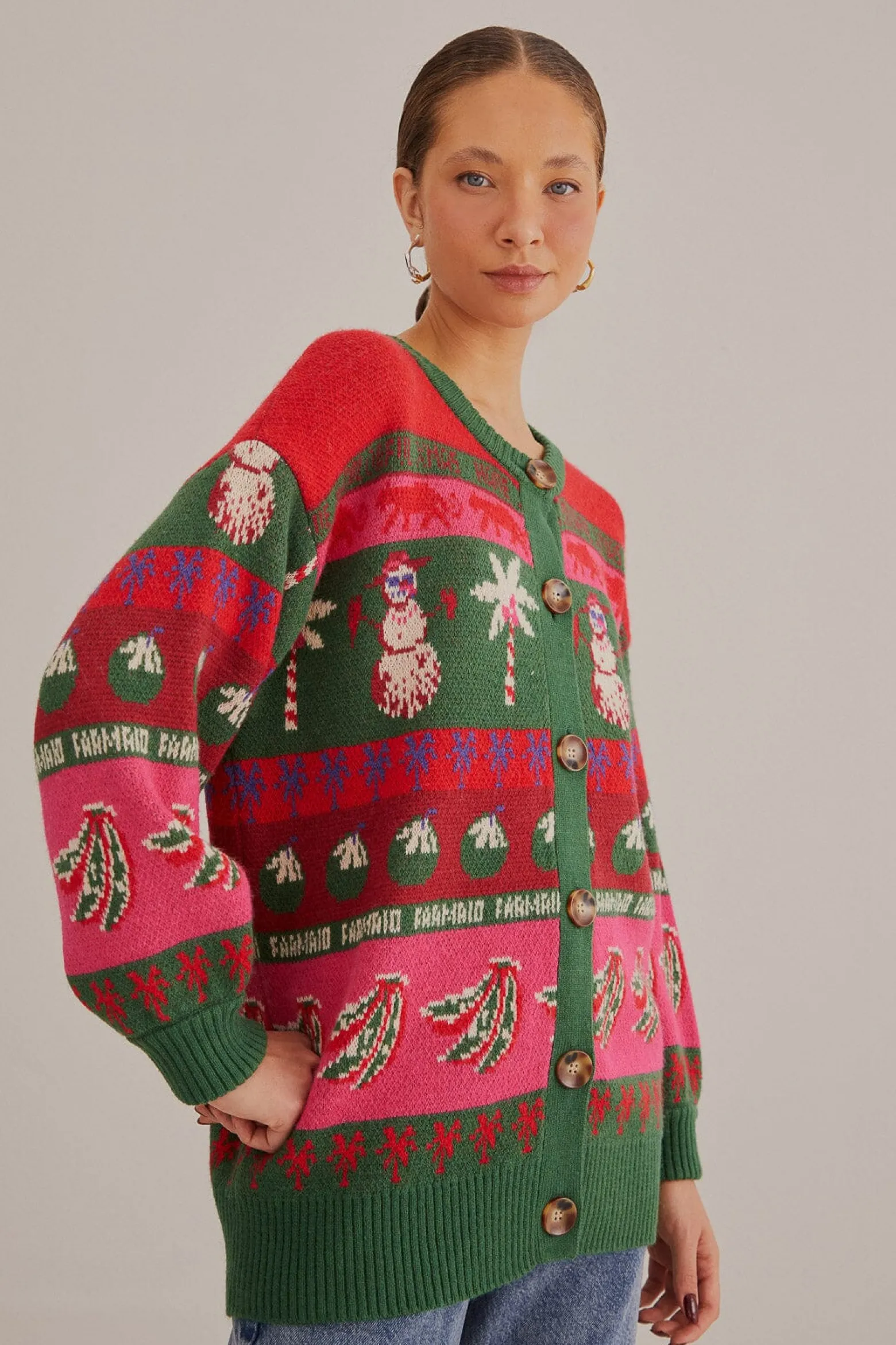 TROPICAL CHRISTMAS AINIKA CARDIGAN