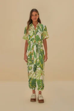  TROPICAL FOREST OFF-WHITE JUMPSUIT