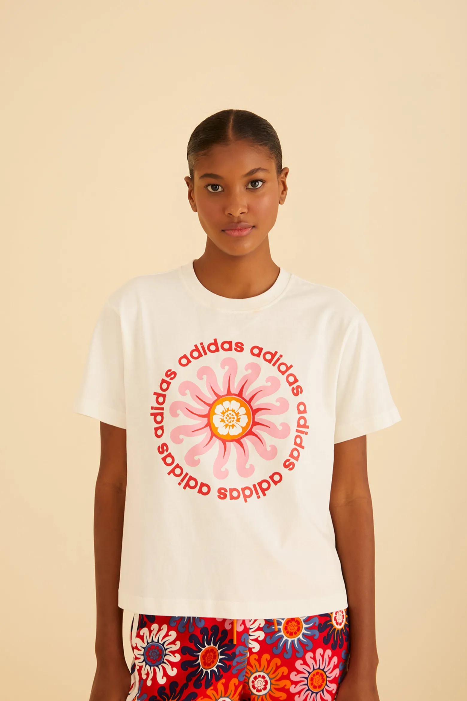 WHITE ADIDAS FARM GFX TEE