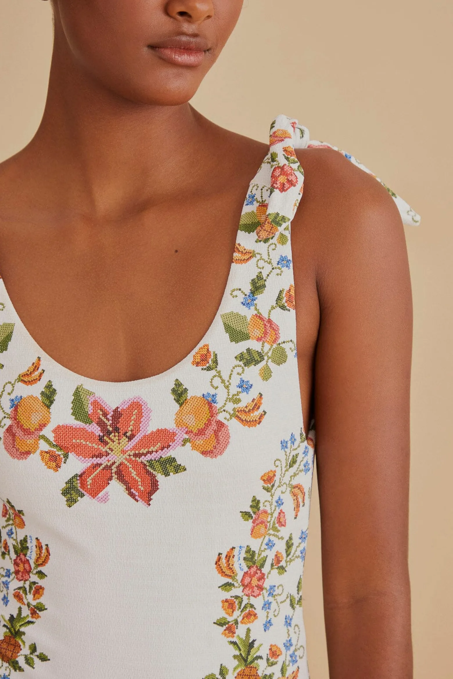 WHITE BANANA VITAMIN ONE PIECE SWIMSUIT