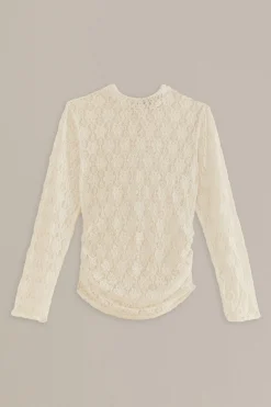 WHITE LACE LONG SLEEVE BLOUSE