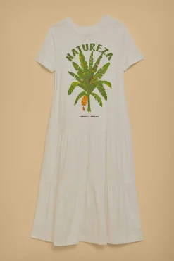  WHITE NATUREZA ORGANIC COTTON MAXI DRESS